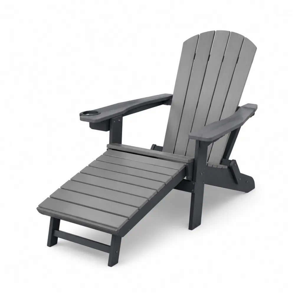 Adirondack-Stuhl aus Kunststoff, Grau