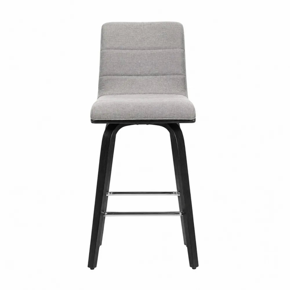 Barhocker Stoff Hellgrau Schichtholz 104 cm