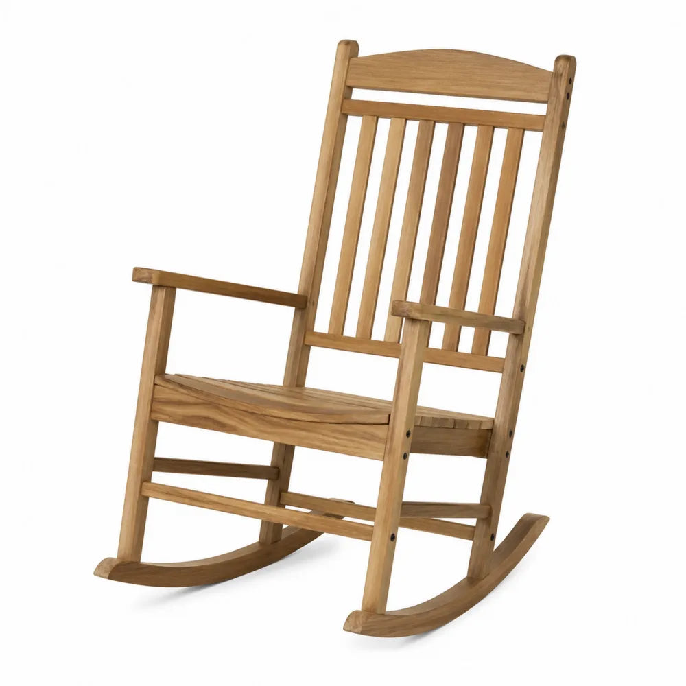 Schaukelstuhl aus Teakholz, 110cm Höhe x 60cm Breite x 80cm Tiefe