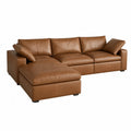 Ecksofa aus Leder Braun 300 cm x 200 cm