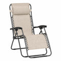 Klappbarer Gartenstuhl Stahl/Textilene Beige
