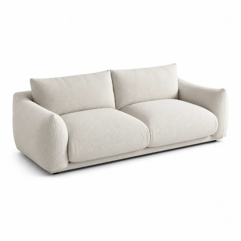 Modulares 2-Sitzer-Sofa, Polyesterstoff, Beige, 240 cm