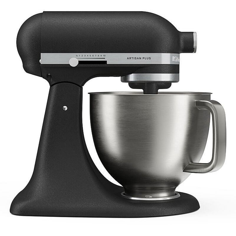 KitchenAid Küchenmaschine 5KSM50PKVEBK Artisan Plus Gusseisen Schwarz, 4,7 Liter Fassungsvermögen, 325 Watt Leistung