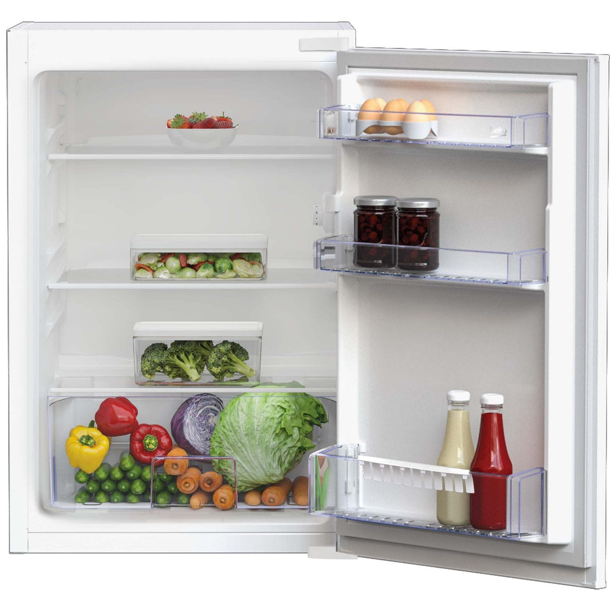 Beko Kühlschrank Einbaukühlschrank B1804FN, 135 L Bruttovolumen, 126 L Kühlvolumen, LED-Beleuchtung