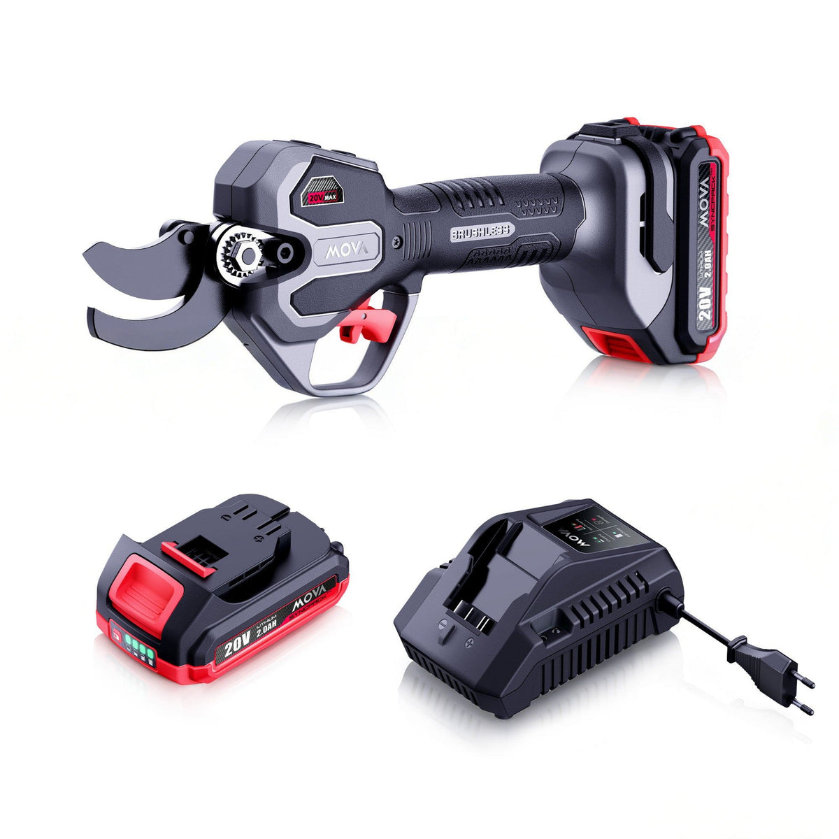 MOVA Garden Tools GPS201 Astschere à 20 V und 38 mm mit bürstenlosem Motor