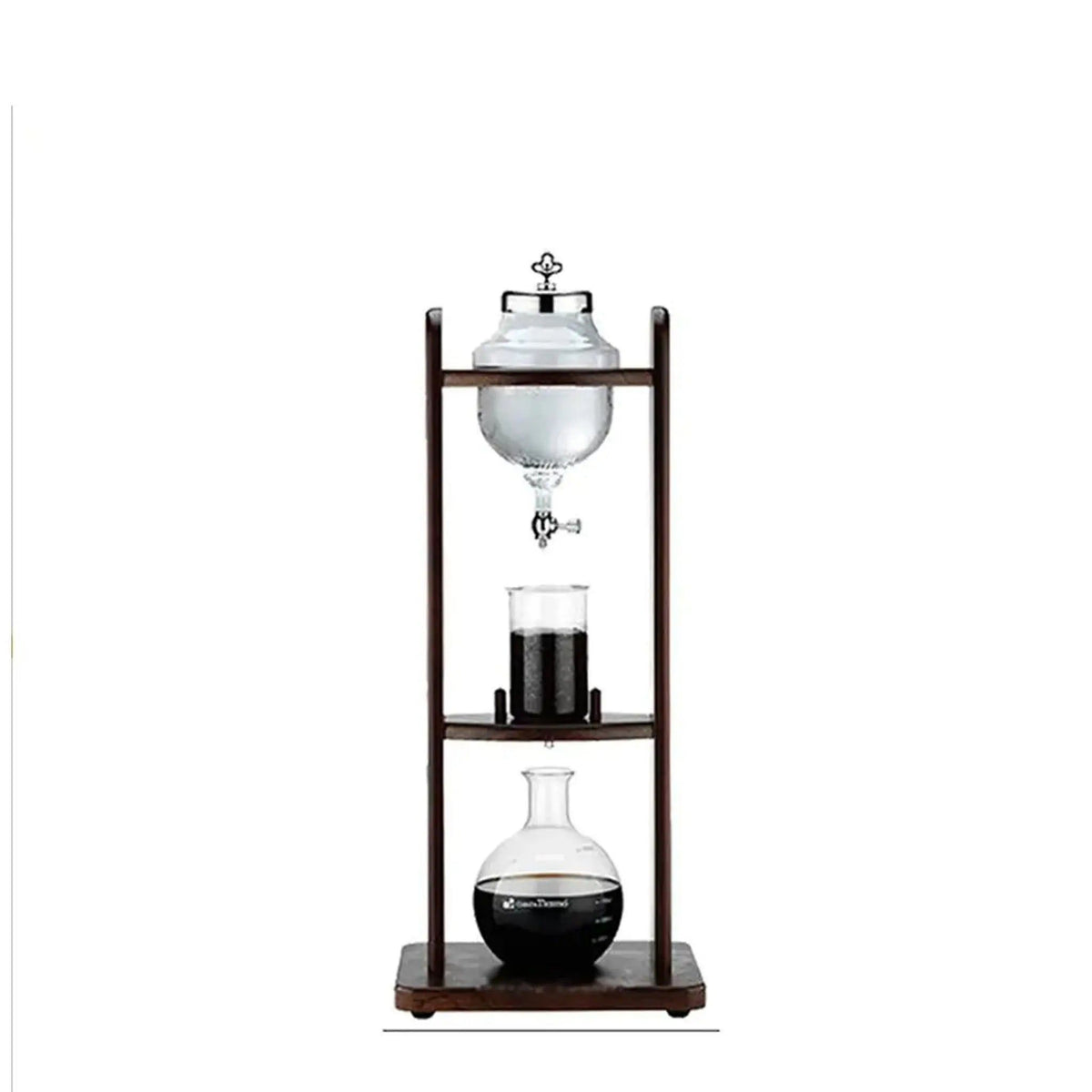 Tiamo HG6360 Cold Dripper für etwa 10 Tassen, Kaltbrüh-Kaffeebereiter aus Glas mit Bambusständer