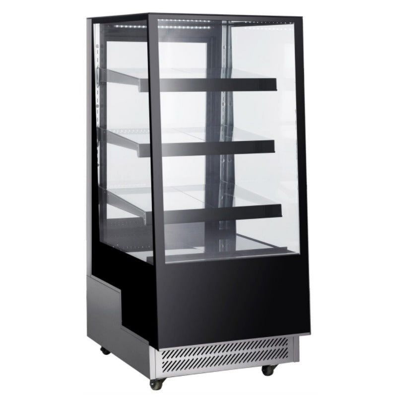 Kühlvitrine Glas Front, 300 Liter, Umluftkühlung, 650 × 805 × 1445 mm B × T × H
