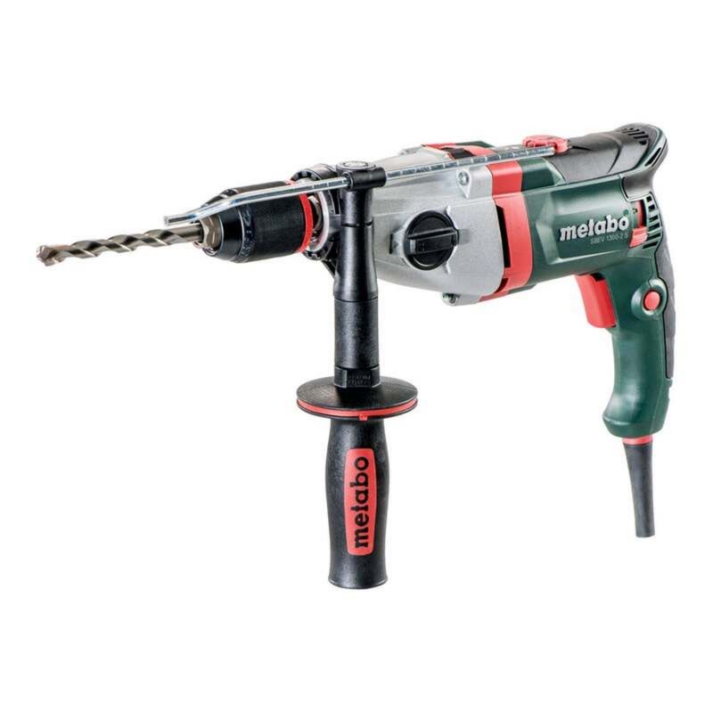 Metabo Akku-Bohrschrauber Schlagbohrmaschine SBEV 1300-2 Bohrhammer 1300 W 44Nm grün metaBOX 145 L