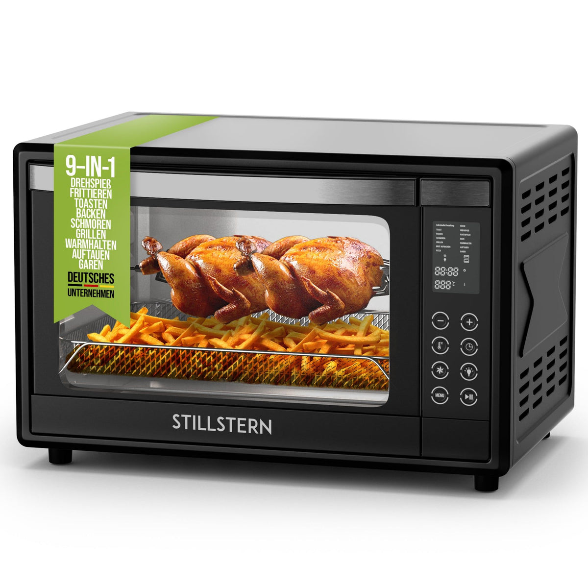 Stillstern Backofen Mini-Backofen mit Umluft – Digital 35 L, Touchdisplay