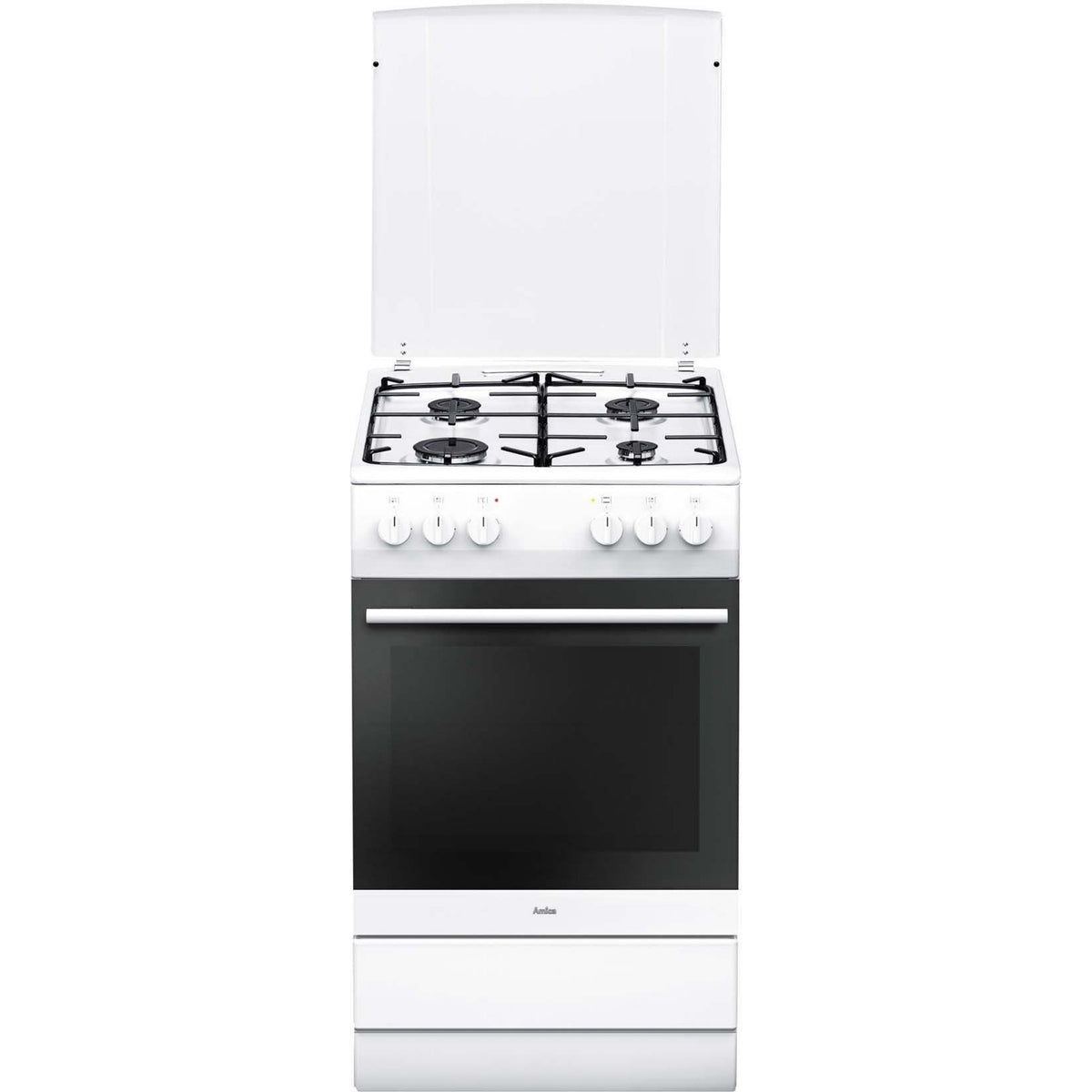Amica SHEG 11557 W K4-Ausführung Gas-Kombiherd in Weiß mit 69-L-Backraum, vier Gasbrennern und Steam-Clean-Reinigung