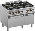 Herd Gas-Herd Serie 70, 6 Brenner, mit Gas-Backofen und geschlossenem Schrank, 48 kW