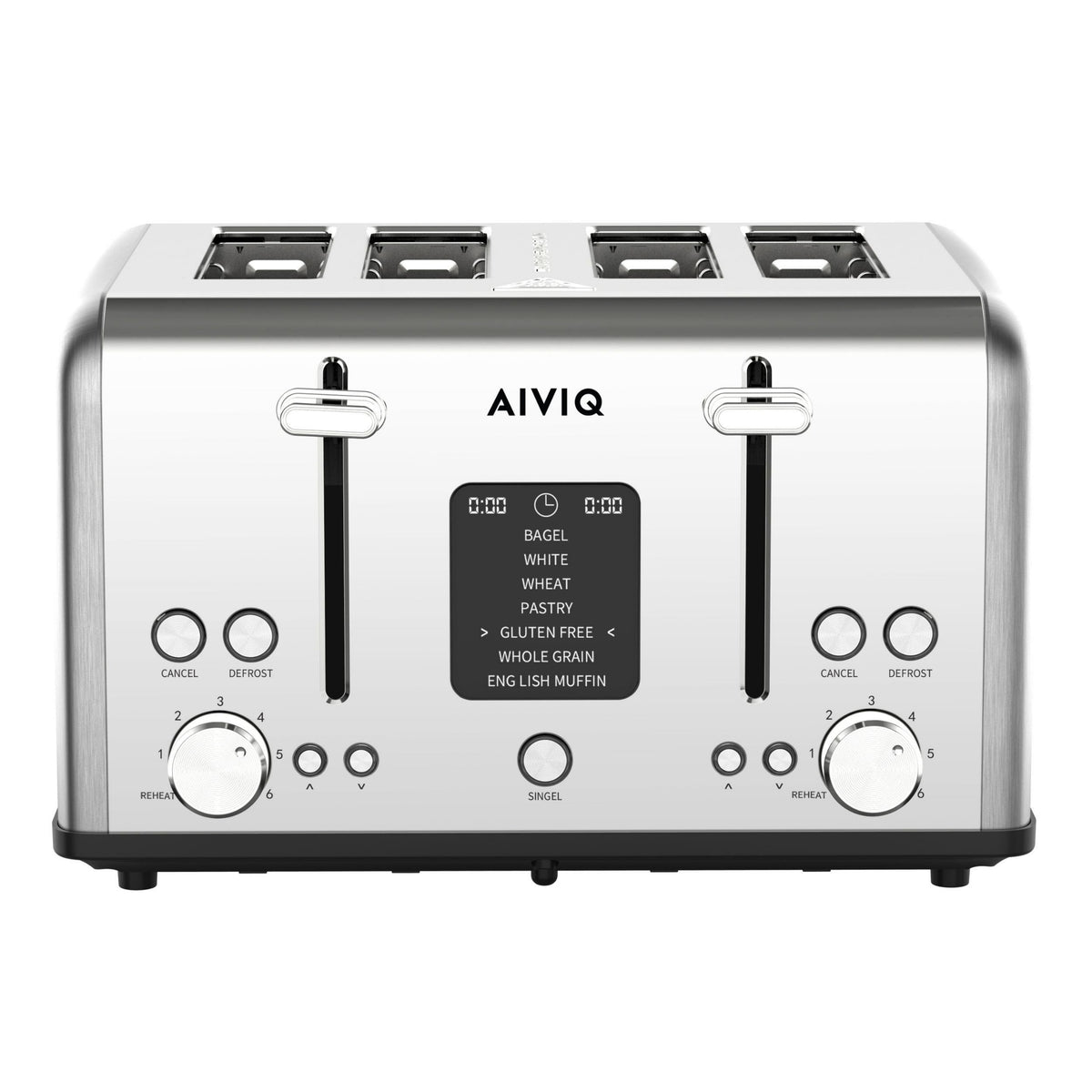AIVIQ Toaster SmartToast Pro 4S 4 Scheiben – ABT-421 Edelstahl, Leistungsaufnahme: 1500-1760W