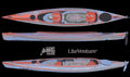 WIG Kayaks Kajak Tourist Open Tandem Carbon/Kevlar Layup, Orange/Grau