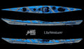 WIG Kayaks Kajak Hunter 520-C/K Layup-Sky Blue – Carbon/Kevlar Sichtcarbon