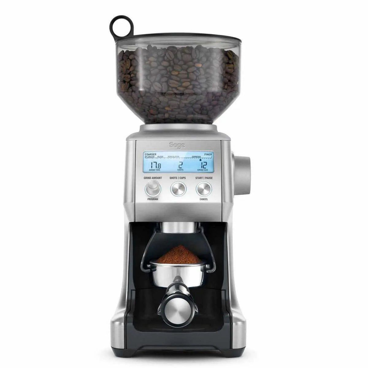 Sage Kaffeemühle SMART Grinder Pro Edelstahl Zustand Wie Neu, LCD-Display, 165 Watt Leistung, Maße B x T x H 21,5 x 16 x 38,9 cm