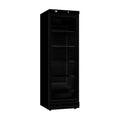 Kühlschrank Getränkekühlschrank schmal mit Glastür, Schwarz & Weiß, 382 L Volumen, 382 Liter Fassungsvermögen