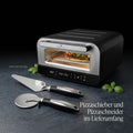 KeMar KPO-220 elektrischer Pizzaofen bis 450 °C mit Pizzaschieber und Pizzaschneider