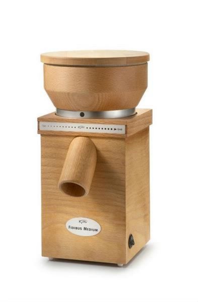 Komo Getreidemühle Fidibus Medium, 360-W-Motor, Korund-Keramik-Mahlsteine, 850-g-Trichter