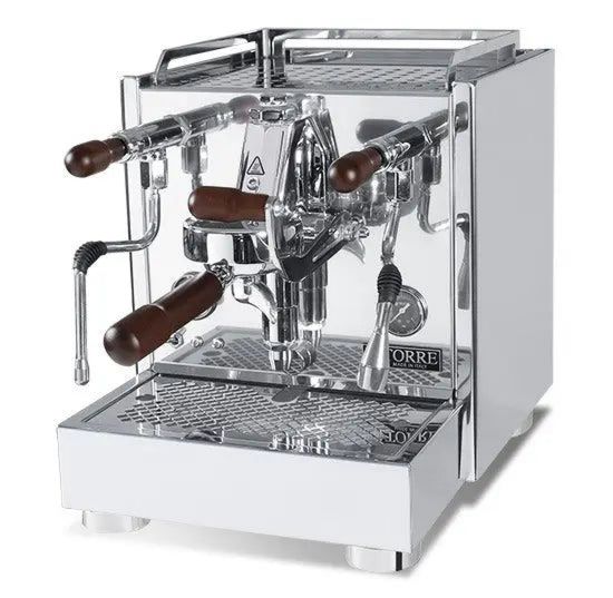 TORRE espresso Siebträger-Espressomaschine Torre Teresina Edelstahl Holzoptionen Standard Pumpe Rotation