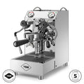 VBM Siebträger-Espressomaschine DOMOBAR Classic Junior HX – Zweikreiser Chrom / Inox
