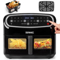 Duronic Heißluftfritteuse AF14 BK, XXL Heißluftfriteuse mit 10 Liter für Pommes, Friteuse HLF 10 L Volumen Airfryer, Air Fryer für Rezepte ohne Öl