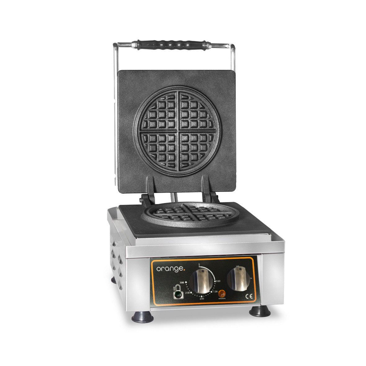 Waffeleisen American, 1x Ø 160 x 15 mm, Gusseisen, Edelstahl