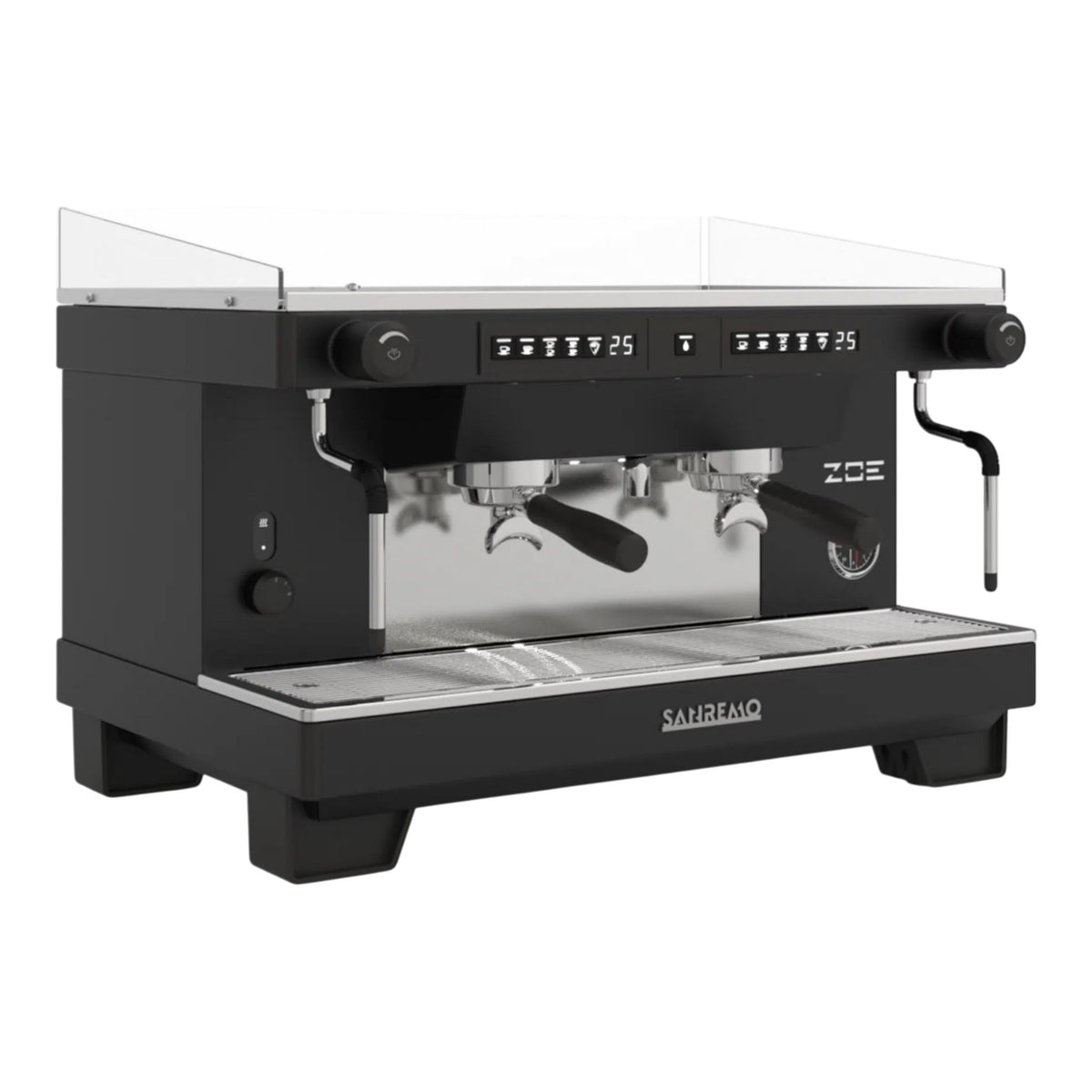 Sanremo ZOE 2026 Zweigruppen-Siebträgermaschine mit Wärmetauscher und AISI-316L-Edelstahlkessel