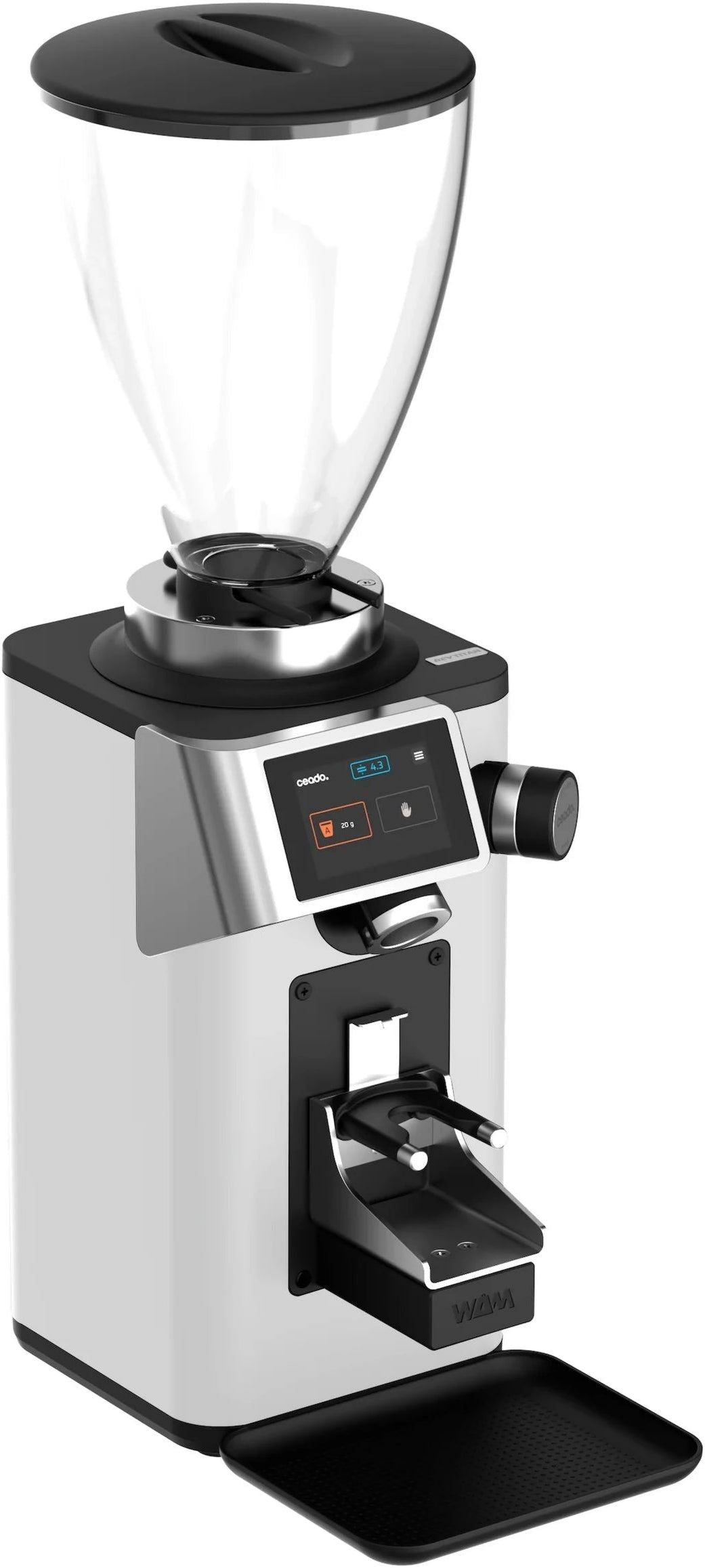 CEADO REV Zero Kaffeemühle Weiß mit Red-Speed-Mahlscheiben und Ti-Al-Beschichtung