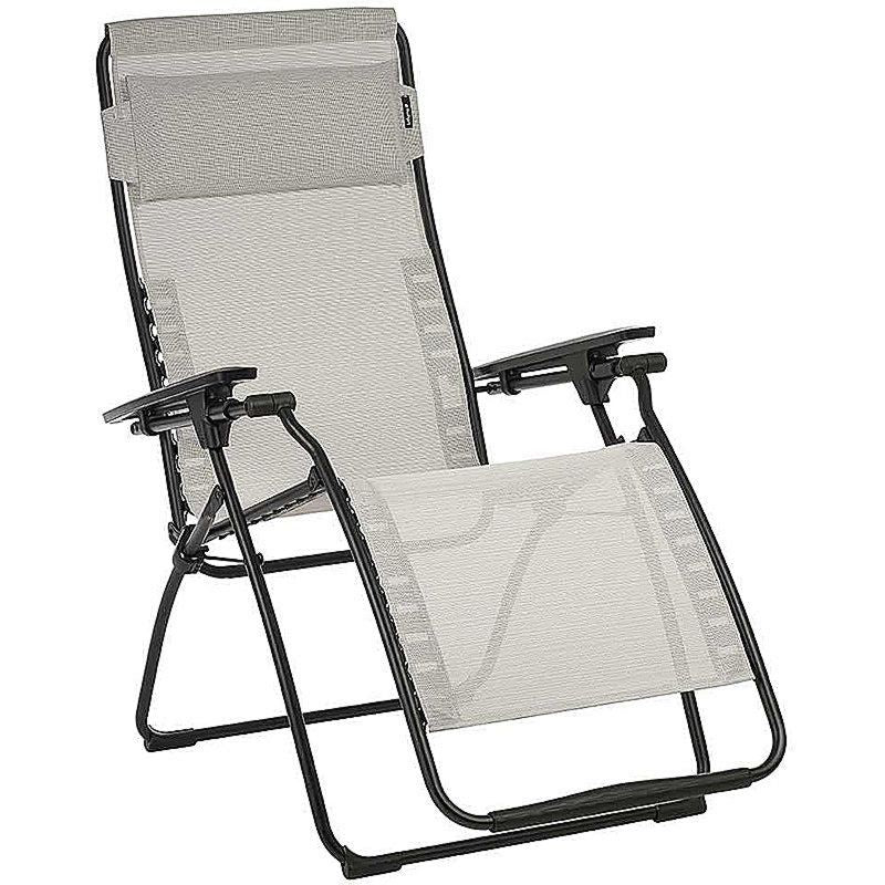 Lafuma Futura Batyline Duo Galet LFM3113-3294 Garten-Relaxliege mit hellgrau meliertem Bezug