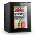 Minibar 1 Tür, schwarz Glastür, automatische Abtauung, 40 L Kühlvolumen, LED-Beleuchtung