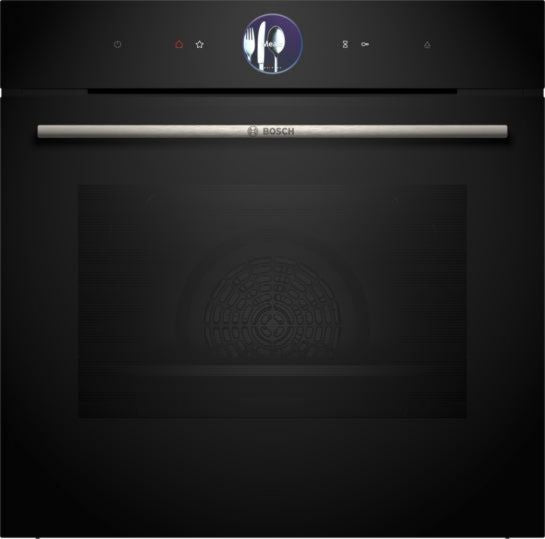 Bosch Einbau-Backofen Serie 8 mit Dampfunterstützung 60 x 60 cm Schwarz HRG7764B1, Touchdisplay