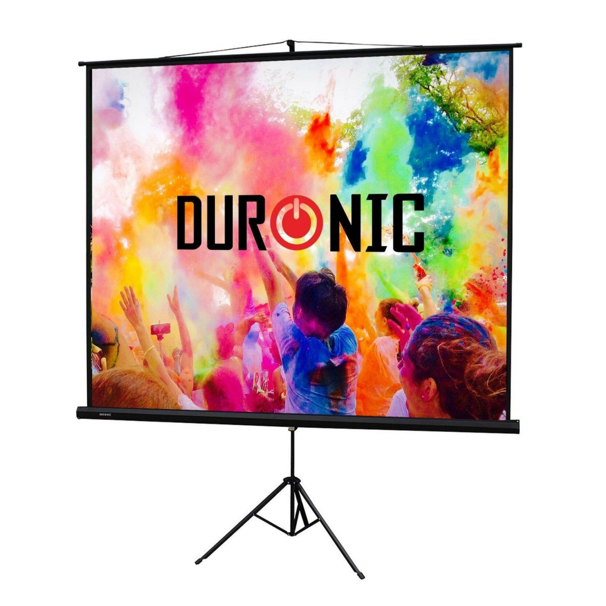 Duronic Projektionsleinwand TPS86, 80' Stativleinwand, Stativ Beamerleinwand mit 175 x 131 cm Fläche im 4:3 Format, Heimkino mit 4K Full HD 3D
