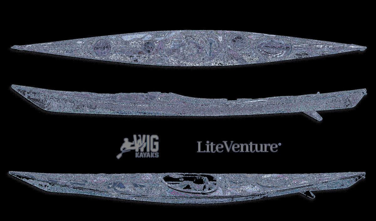 WIG Kayaks Kajak Hunter 520, Individuelle Konfiguration Layups A Core Ausstattung mit Kielstreifen
