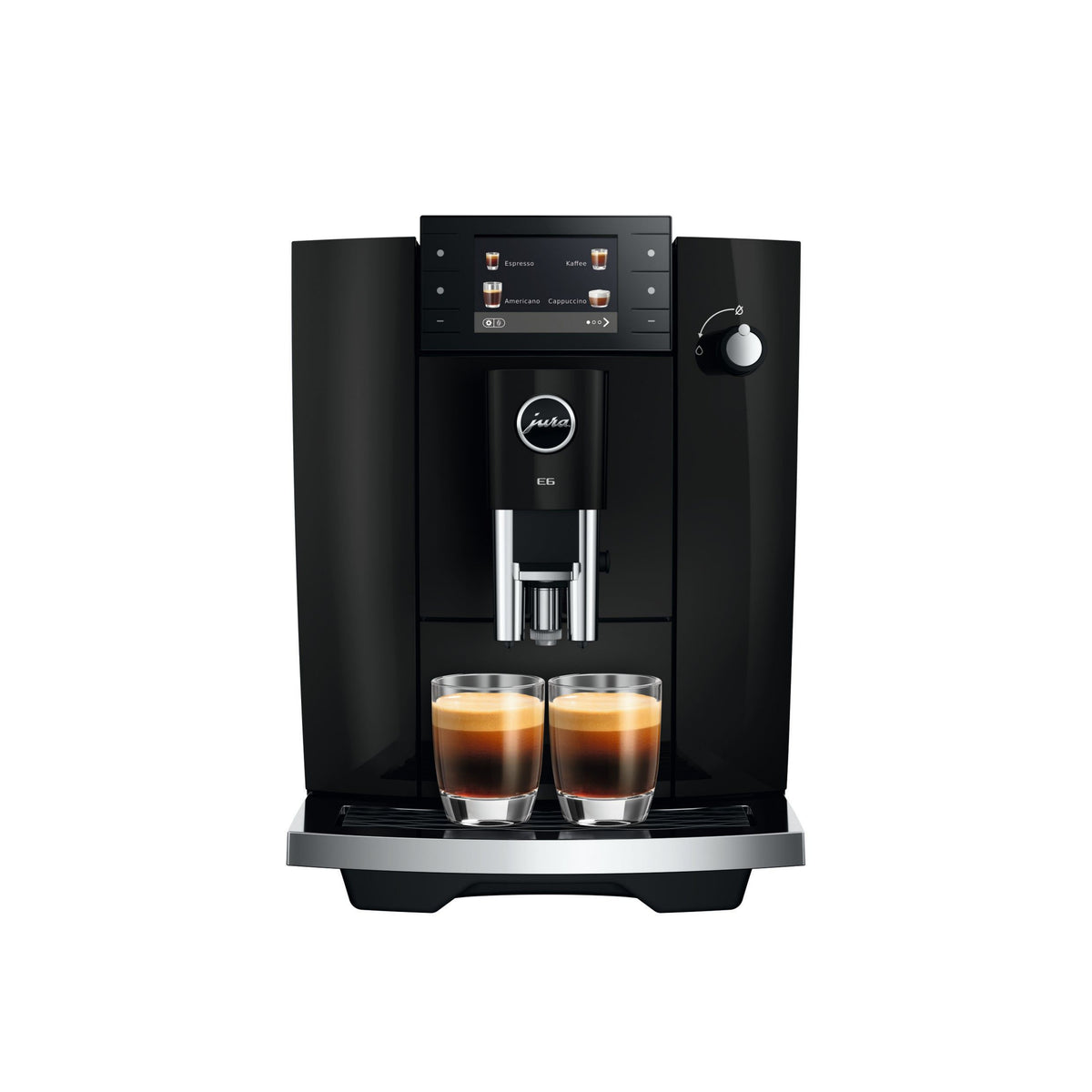 JURA Kaffeevollautomat E6 – Piano Black ED 15642, 1.9 L Wassertank