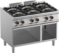 Herd Gas-Herd Serie 70, 6 Brenner, mit offenem Unterbau, 42 kW, Maße: 1100x741x850mm