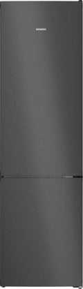 Siemens Kühl-Gefrierkombination iQ300 Freistehende mit Gefrierbereich unten 203 x 60 cm Gebürsteter schwarzer Stahl AntiFingerprint KG39NVX2G