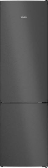 Siemens Kühl-Gefrierkombination iQ300 Freistehende mit Gefrierbereich unten 203 x 60 cm Gebürsteter schwarzer Stahl AntiFingerprint KG39NVX2G