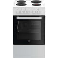 Beko Herd Elektroherd FSS56000GW 50 cm, 60-L-Garraum, 4 Kochzonen