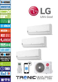LG Multisplit-Klimaanlage Inverter, Standard Plus, Wandgeräte, PC18SQ NSK + PC12 NSJ + PC09 NSJ + MU4R27 U42