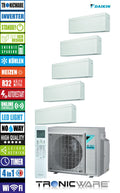 Daikin Stylish Multisplit-Klimaanlage mit 2 × FTXA35AW + 3 × FTXA25AW + 5MXM90A
