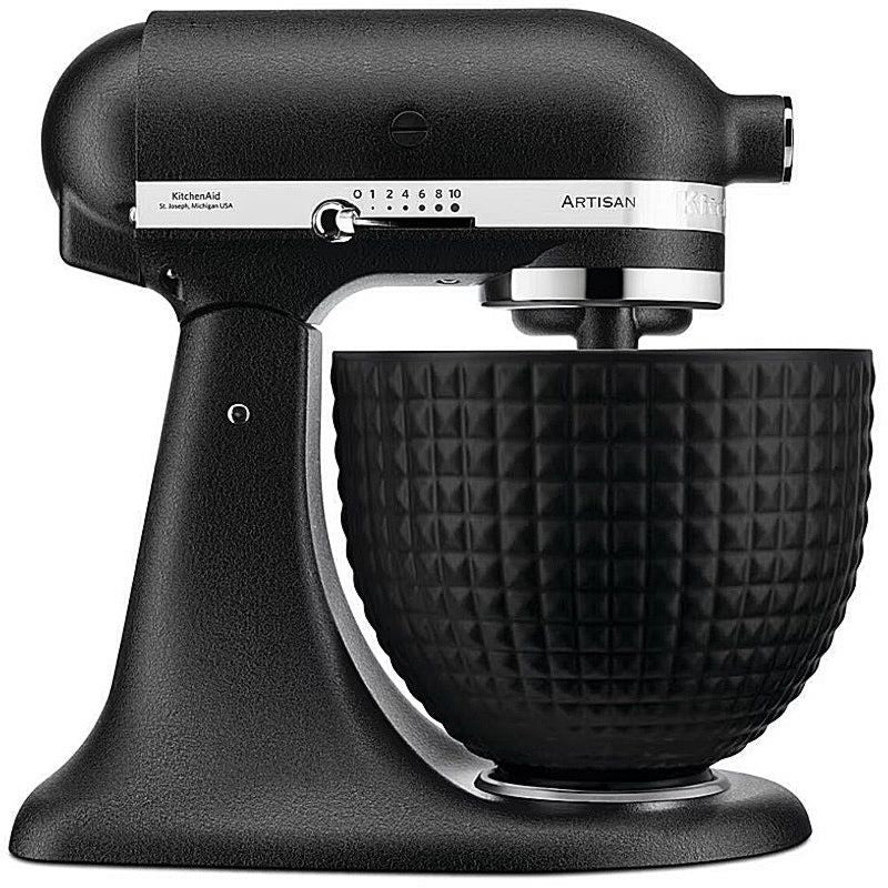 KitchenAid Rührschüssel 5KSM156CXEBK Küchenmaschine Gusseisen Schwarz und Keramikschüssel, 4,7 Liter Fassungsvermögen