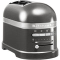 KitchenAid Toaster Artisan 2 Scheiben – Medaillon Silber 5KMT2204EMS mit Sandwichzange, Edelstahl