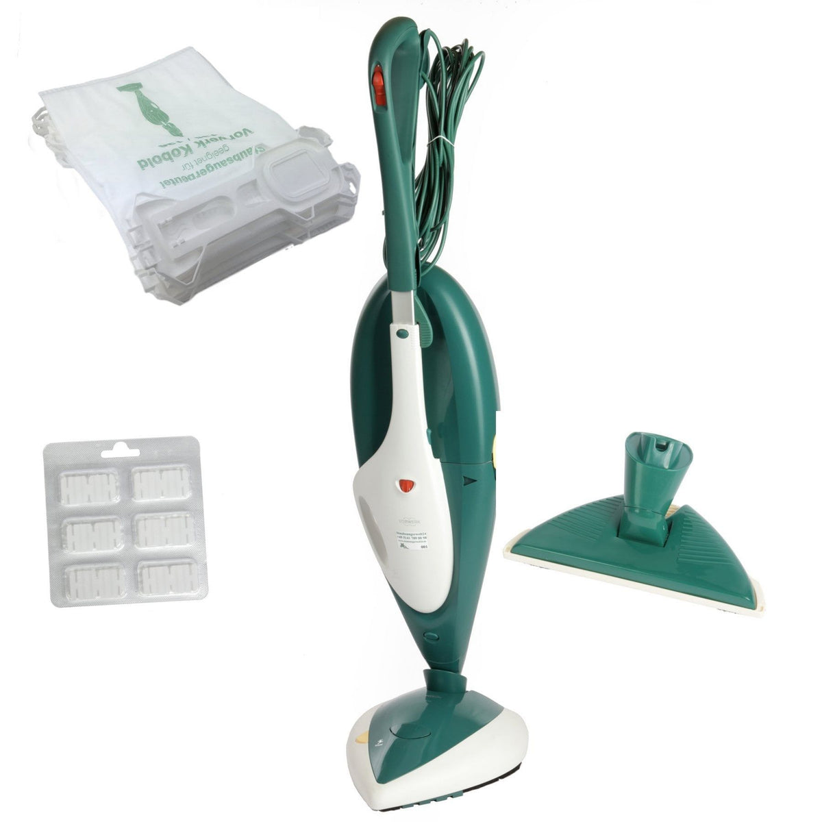 Vorwerk Staubsauger Kobold 136 mit Pulilux PL 515 mit Zubehör von JaTop, HEPA-Filter