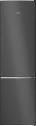 Siemens Kühl-Gefrierkombination iQ500 Freistehende mit Gefrierbereich unten 203 x 60 cm Gebürsteter schwarzer Stahl AntiFingerprint KG39NAXAG