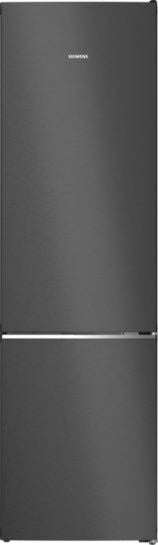 Siemens Kühl-Gefrierkombination iQ500 Freistehende mit Gefrierbereich unten 203 x 60 cm Gebürsteter schwarzer Stahl AntiFingerprint KG39NAXAG