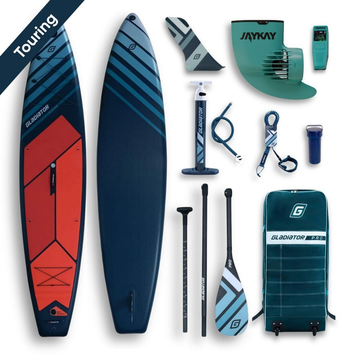 JayKay SUP-Set Gladiator Pro mit JAYKAY e-Finne 2.0, Touring-Board-Bundle