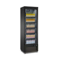 Kühlvitrine Kühlregal mit 1 Glastür, Schwarz, Umluftkühlung, 450 L Volumen, 450 Liter Fassungsvermögen
