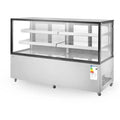 Kühlvitrine 2 Regalen, 610 Liter, Edelstahl, Abmessungen: 1824x677x H 1230 mm