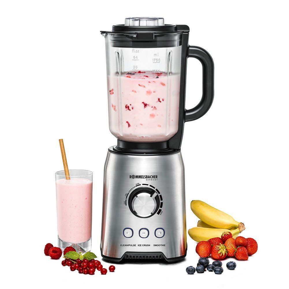 Rommelsbacher Standmixer Rühr-/Mixgerät eds elektron. MX 1250 1200 W, 1.75l Glas, 1,75 l Fassungsvermögen