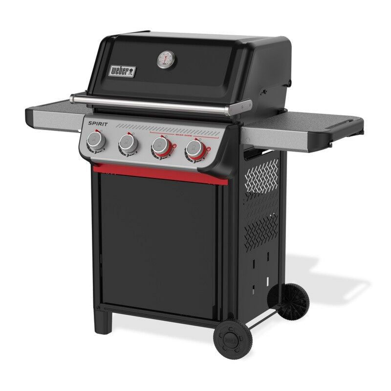 Weber Spirit E-425 GBS Gasgrill mit vier Brennern, 10,26 kW, emailliertem Gusseisenrost und zwei Seitentischen
